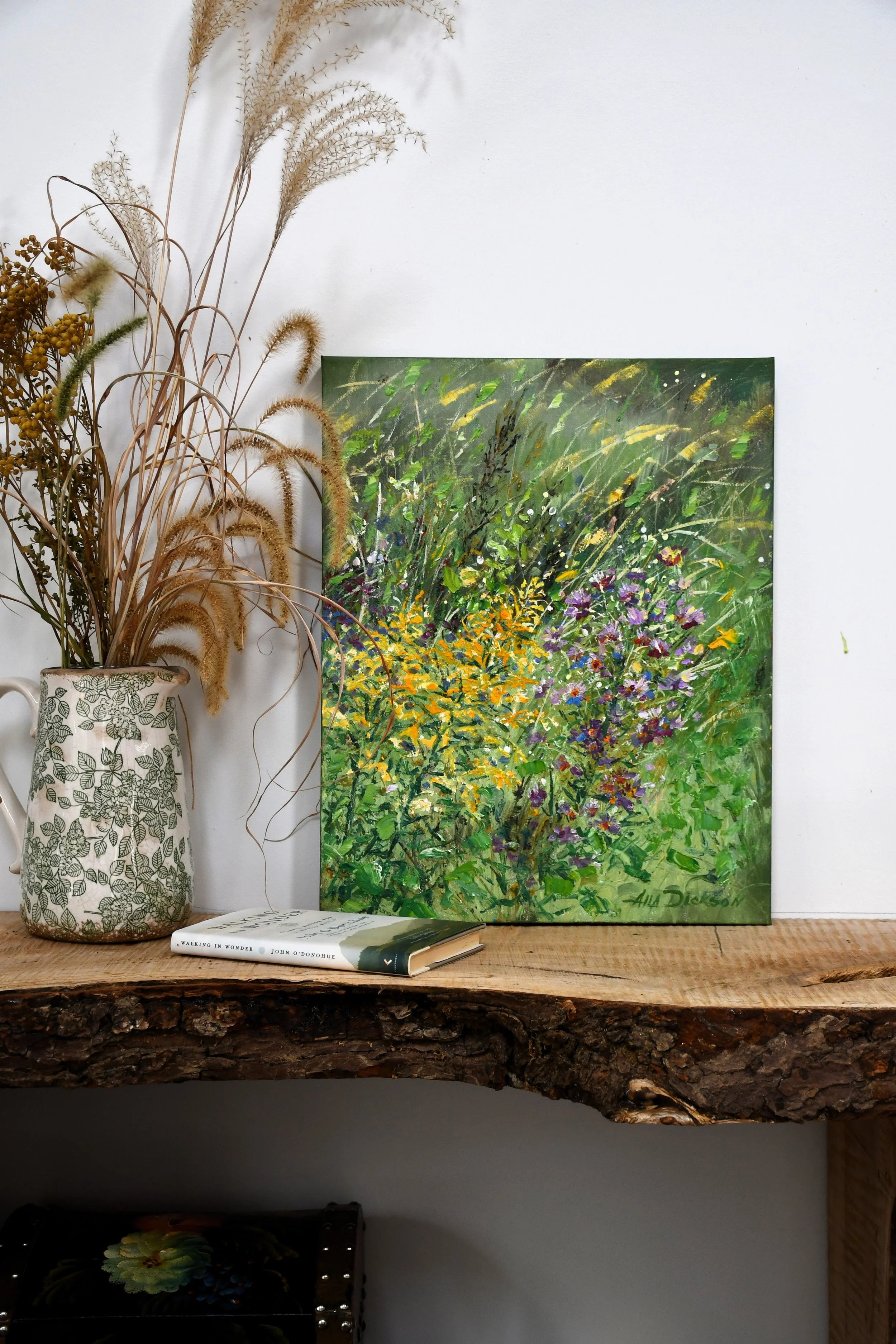 Wildflowers — Original Oil Paintings Watercolor Art Home Good